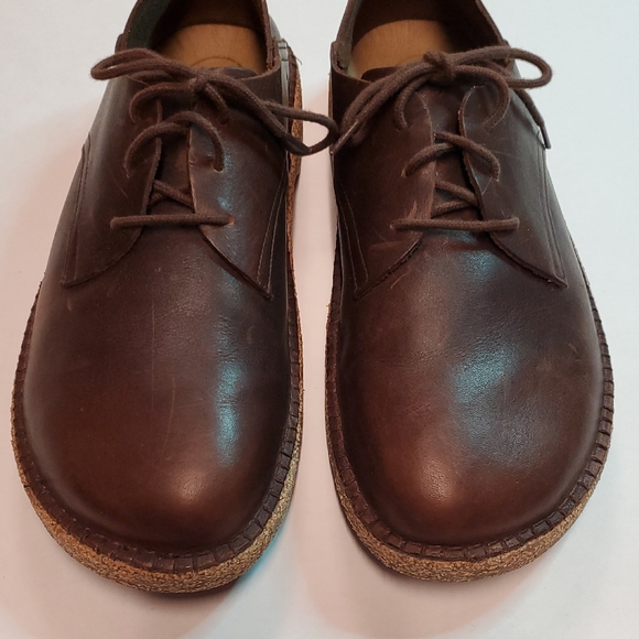 Birkenstock Brown Leather Derbys - Picture 5 of 9